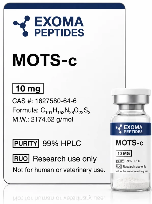 MOTS-c 10 mg — vial liofilizado de investigación, EXOMA Peptides México