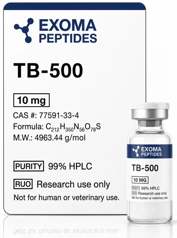TB-500 10 mg — vial liofilizado de investigación, EXOMA Peptides México
