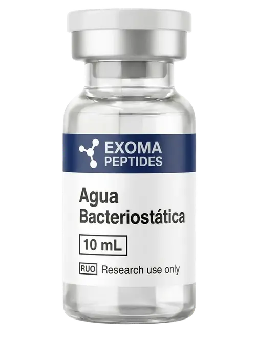 Agua Bacteriostática 10 mL — vial liofilizado de investigación, EXOMA Peptides México