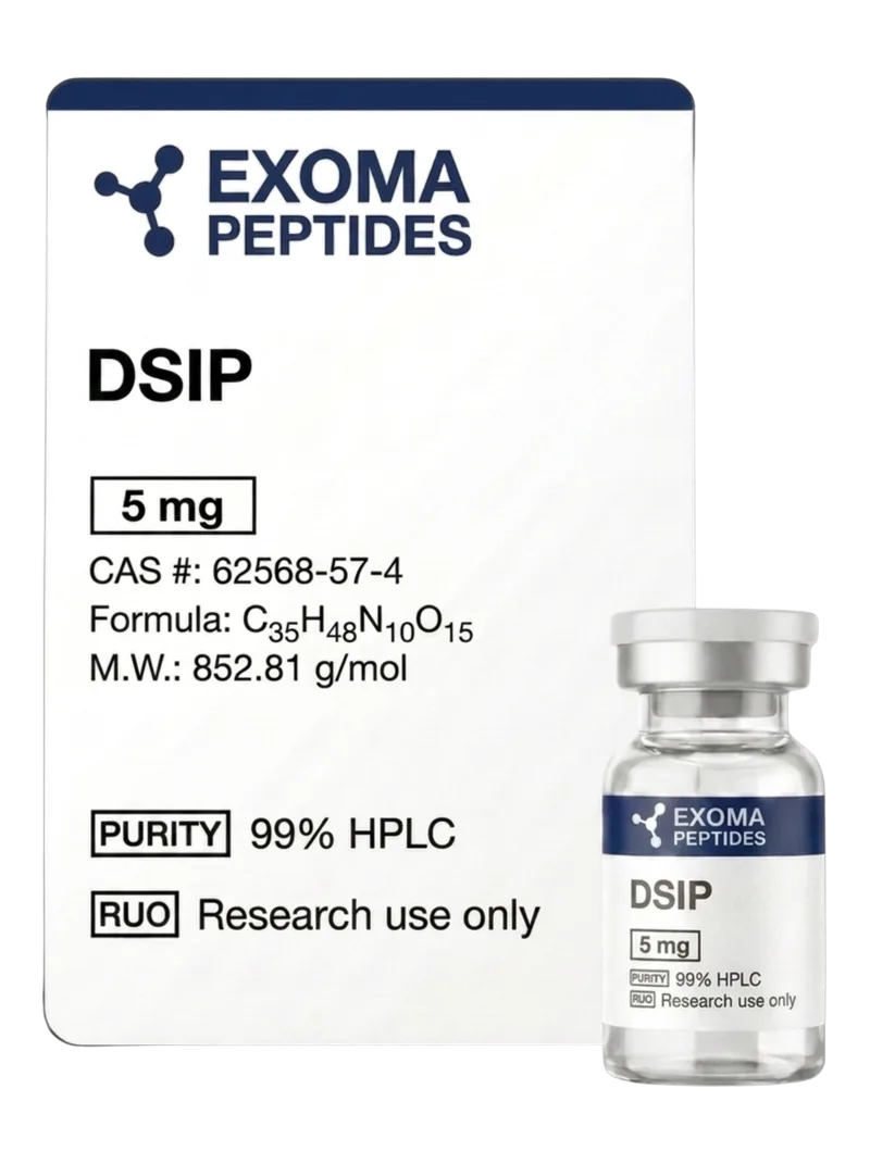 DSIP (Péptido Inductor del Sueño Delta) 5 mg — vial liofilizado de investigación, EXOMA Peptides México