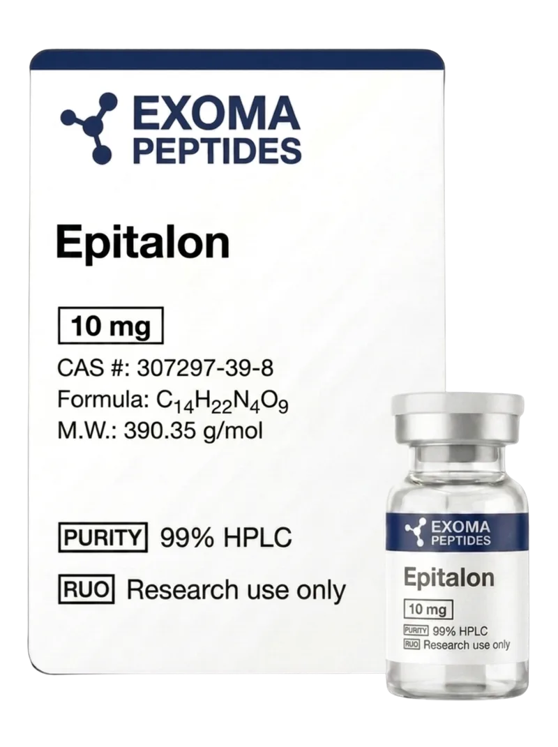 Epitalon 10 mg — vial liofilizado de investigación, EXOMA Peptides México