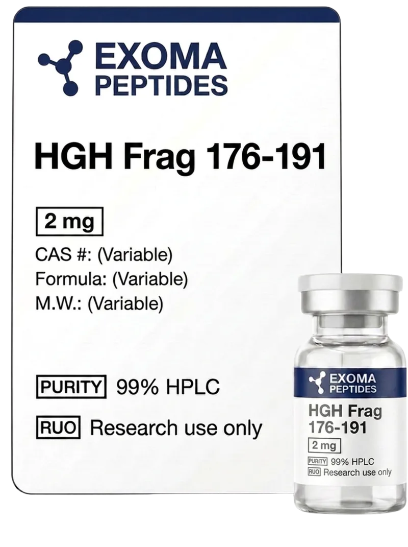 HGH Frag 176-191 2 mg — vial liofilizado de investigación, EXOMA Peptides México